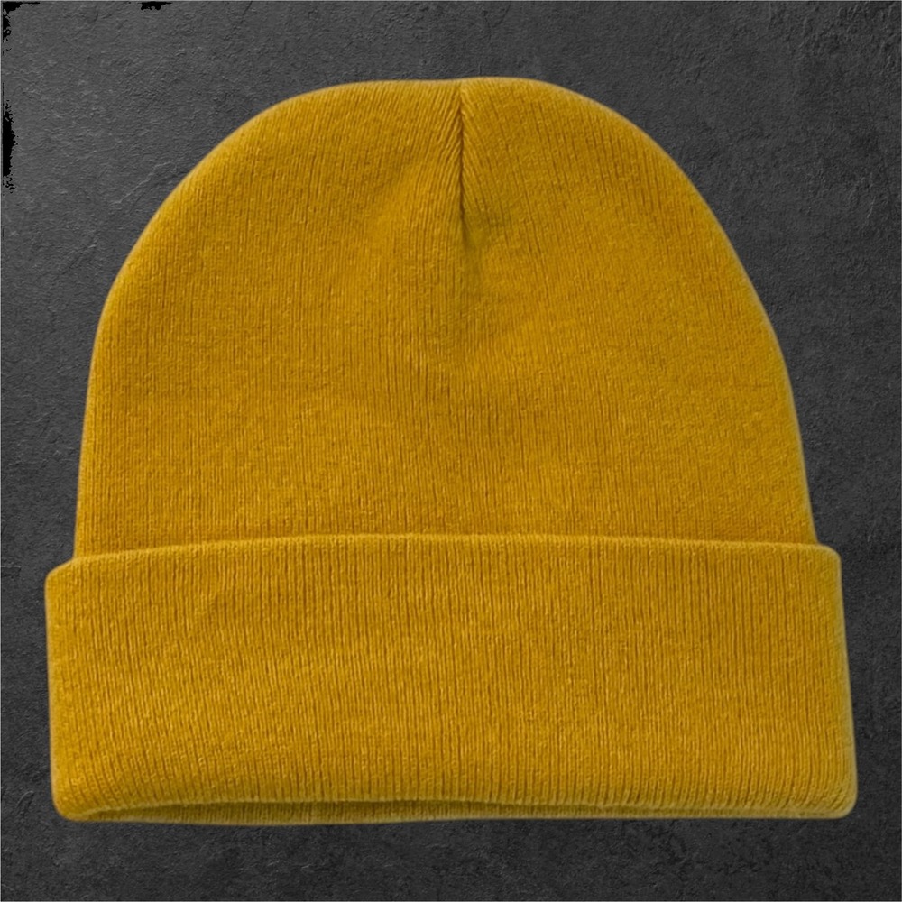 Forever 21 Beanie Unisex One Size Mustard Yellow Knit Cuffed Hat